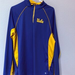 UCLA BRUINS Colosseum Blue and Yellow Men's 1/2 zip pullover